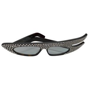 $1,600 GUCCI RUNWAY HOLLYWOOD FOREVER BLACK FUTURISTIC CRYSTAL SUNGLASSES GUCCI | GG1371S 003 | CAT EYE SUNGLASSES | HOLLYWOOD FOREVER  main image 4